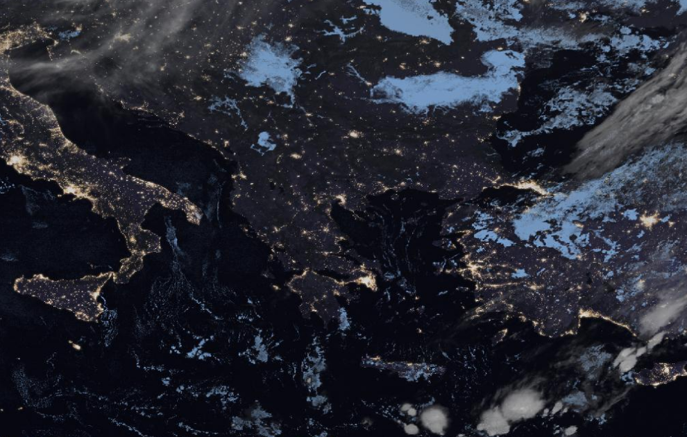 Τελευταία δορυφορική εικόνα νεφοκάλυψης