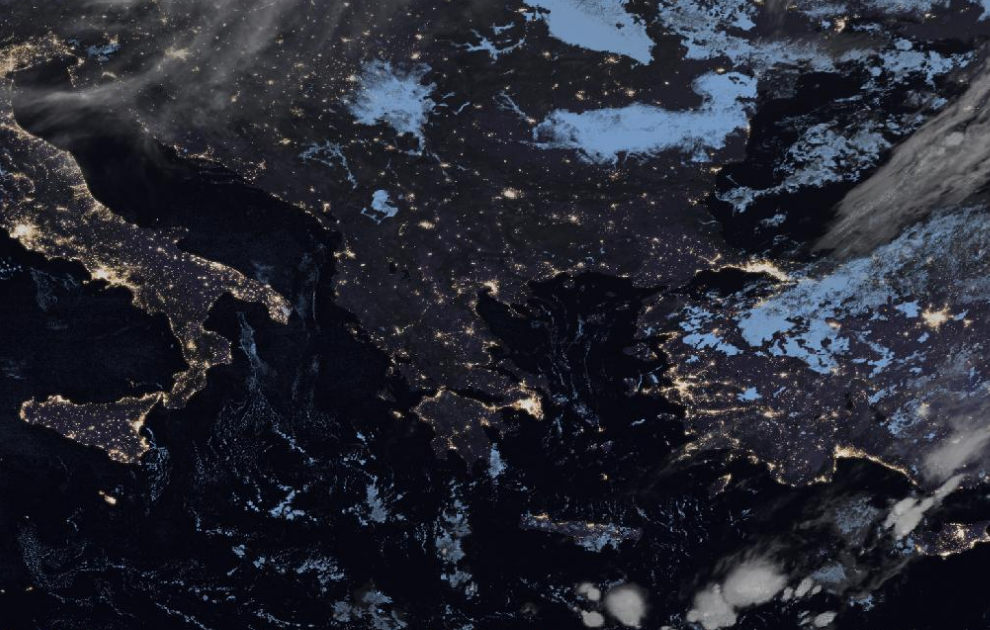 Τελευταία δορυφορική εικόνα νεφοκάλυψης