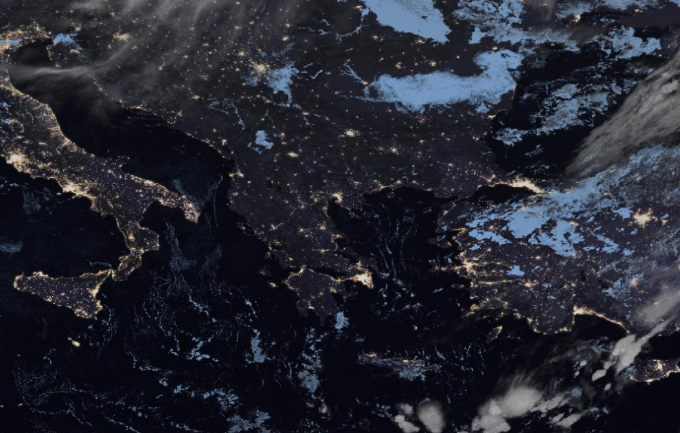 Τελευταία δορυφορική εικόνα νεφοκάλυψης