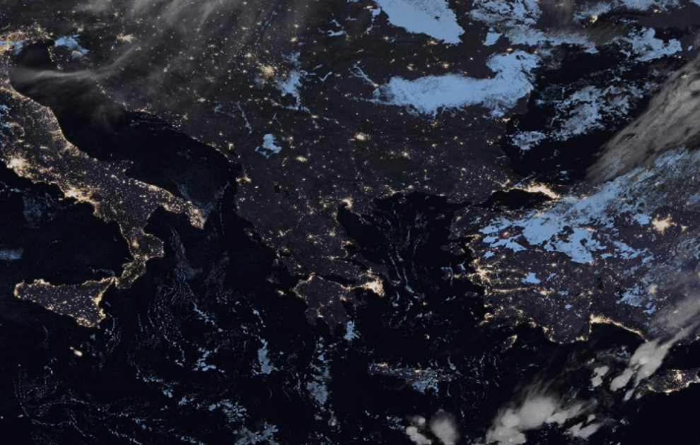 Τελευταία δορυφορική εικόνα νεφοκάλυψης