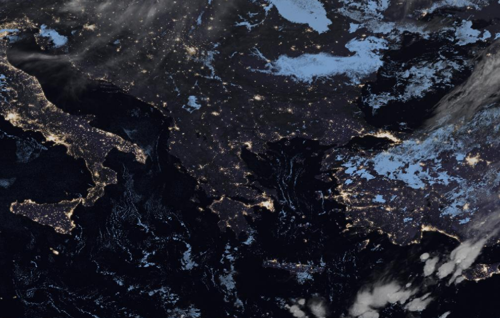 Τελευταία δορυφορική εικόνα νεφοκάλυψης