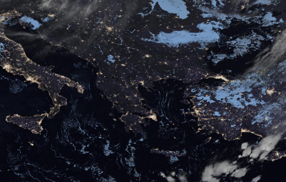 Τελευταία δορυφορική εικόνα νεφοκάλυψης