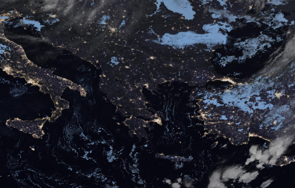 Τελευταία δορυφορική εικόνα νεφοκάλυψης