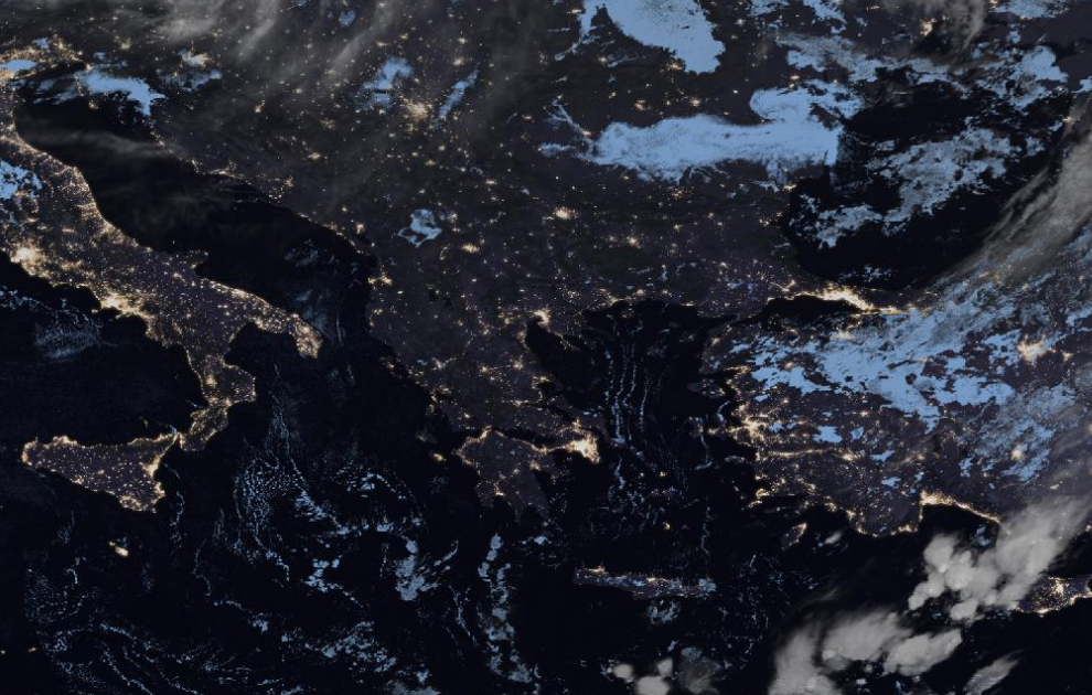 Τελευταία δορυφορική εικόνα νεφοκάλυψης