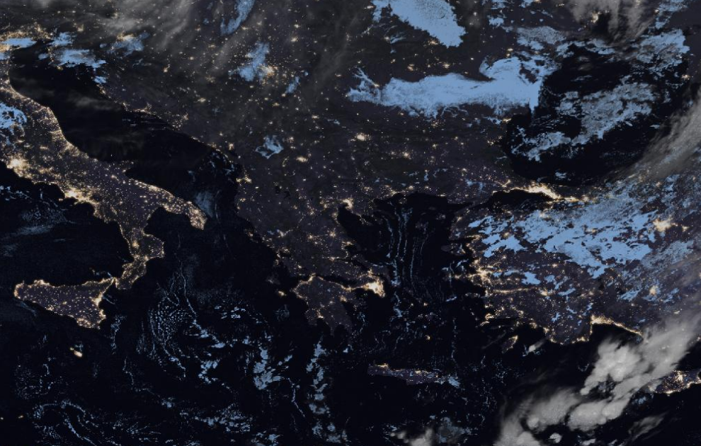 Τελευταία δορυφορική εικόνα νεφοκάλυψης