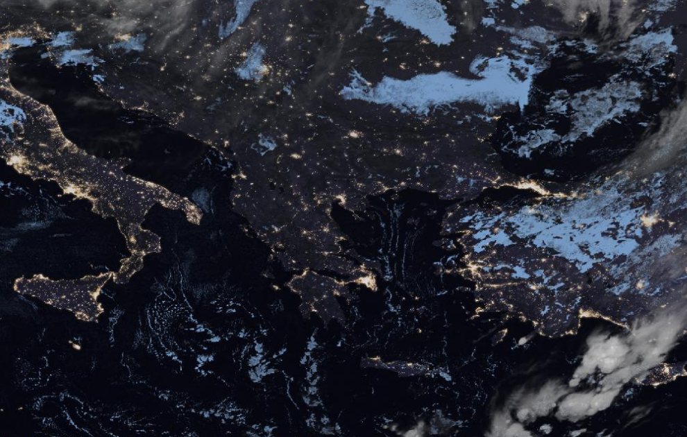 Τελευταία δορυφορική εικόνα νεφοκάλυψης