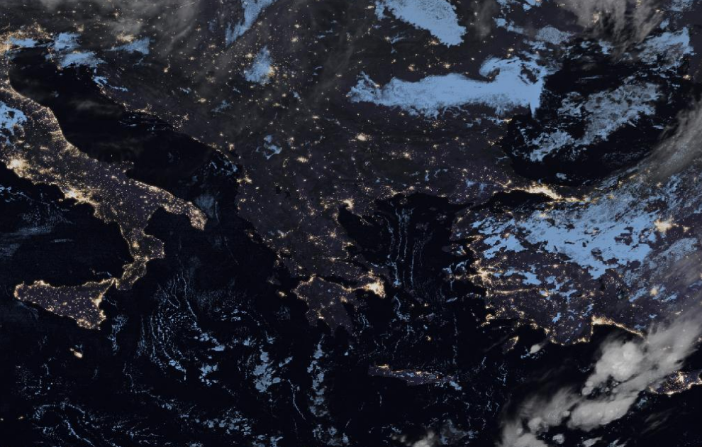 Τελευταία δορυφορική εικόνα νεφοκάλυψης