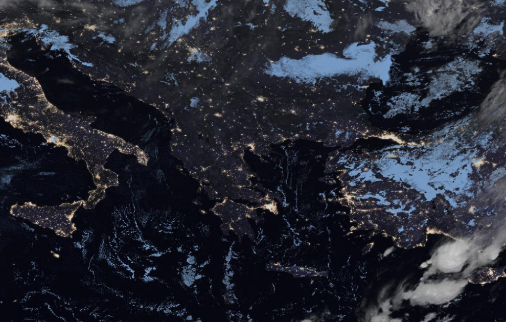 Τελευταία δορυφορική εικόνα νεφοκάλυψης