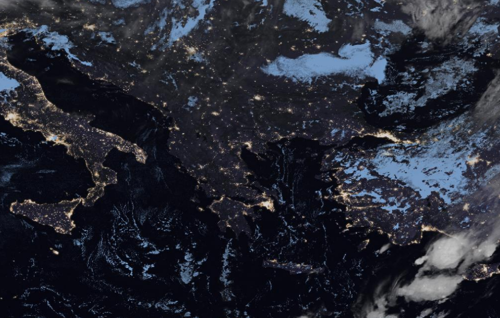 Τελευταία δορυφορική εικόνα νεφοκάλυψης