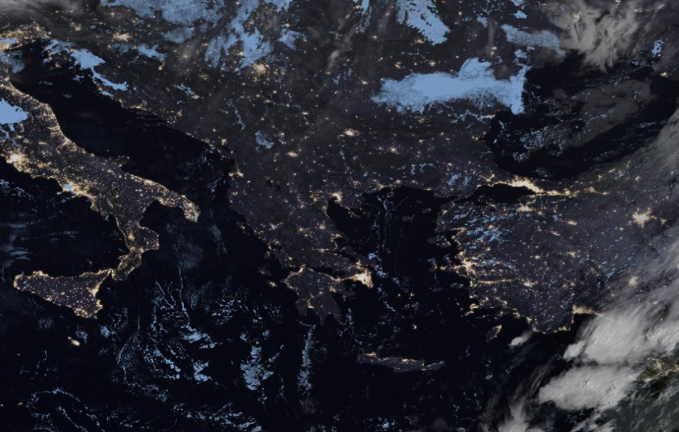 Τελευταία δορυφορική εικόνα νεφοκάλυψης