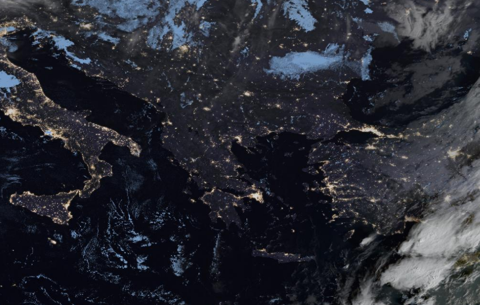 Τελευταία δορυφορική εικόνα νεφοκάλυψης