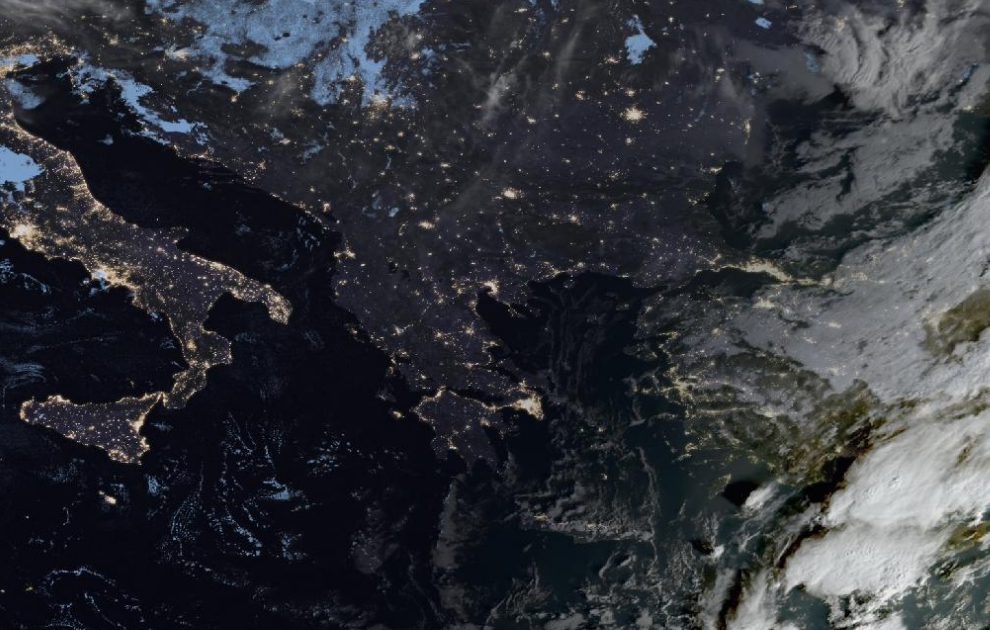 Τελευταία δορυφορική εικόνα νεφοκάλυψης