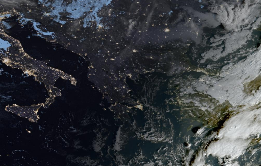 Τελευταία δορυφορική εικόνα νεφοκάλυψης