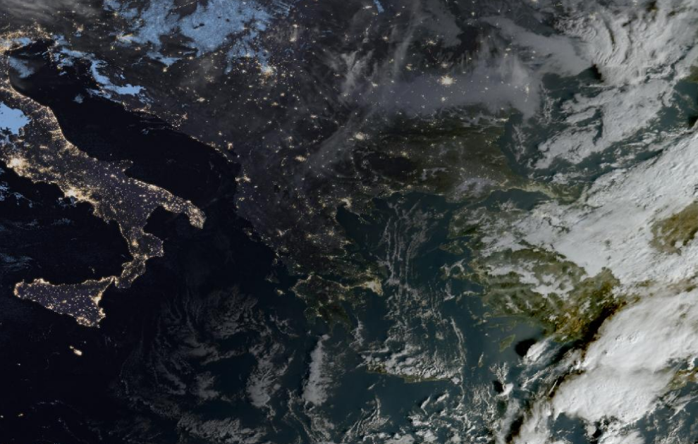 Τελευταία δορυφορική εικόνα νεφοκάλυψης