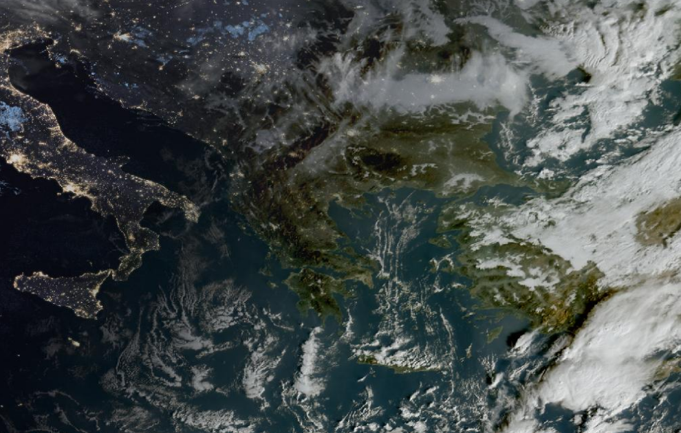 Τελευταία δορυφορική εικόνα νεφοκάλυψης