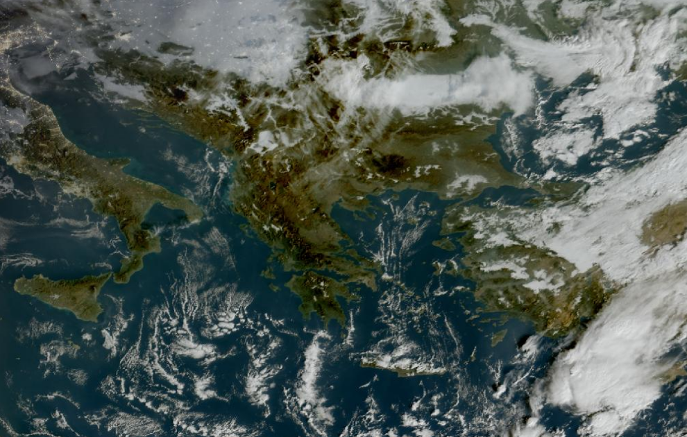 Τελευταία δορυφορική εικόνα νεφοκάλυψης