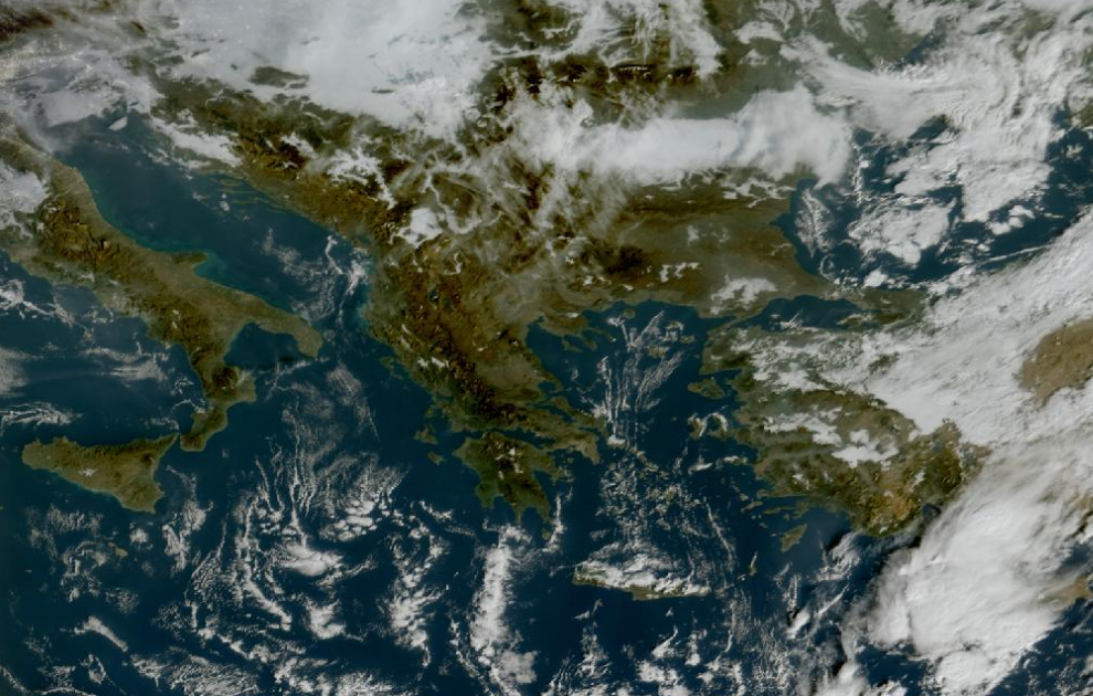 Τελευταία δορυφορική εικόνα νεφοκάλυψης