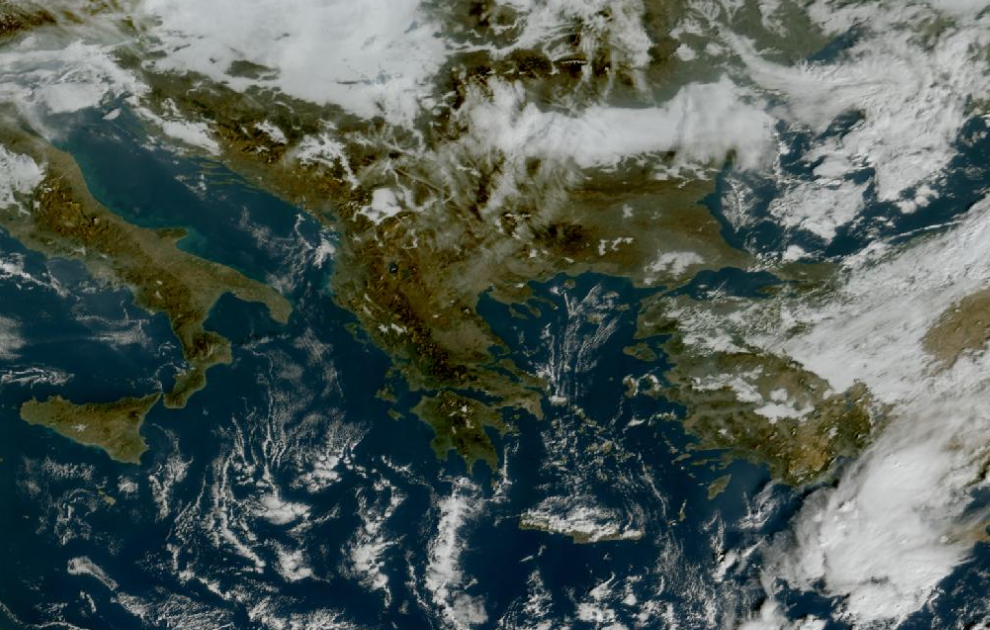 Τελευταία δορυφορική εικόνα νεφοκάλυψης