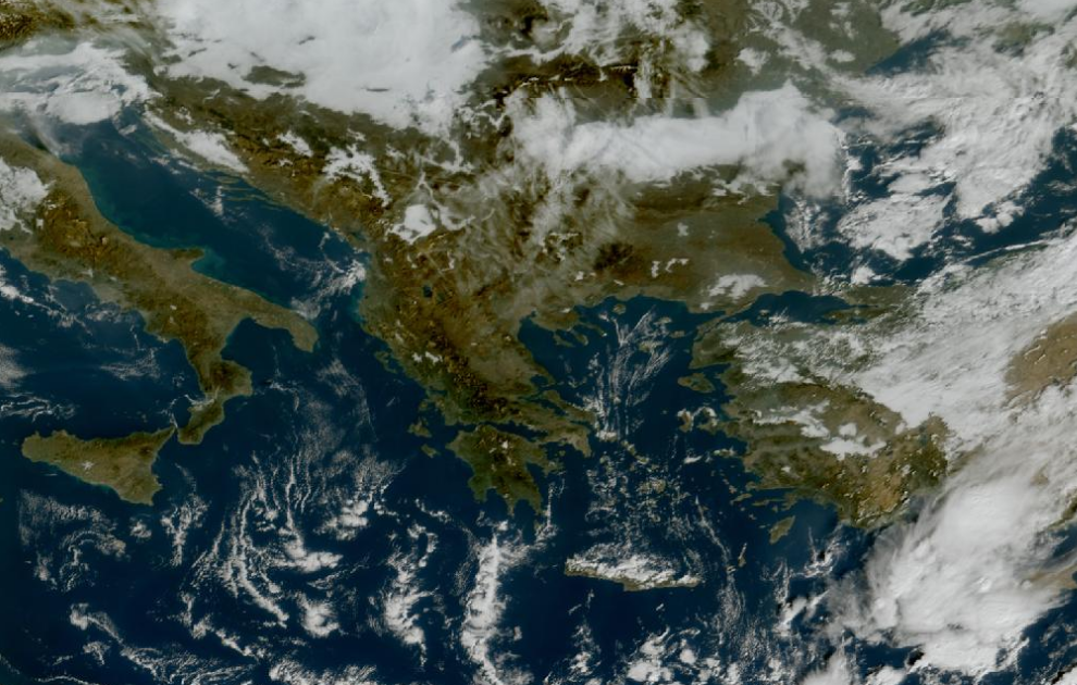 Τελευταία δορυφορική εικόνα νεφοκάλυψης