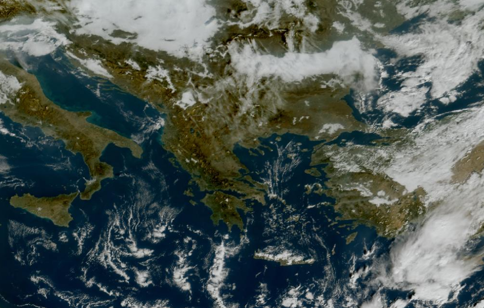 Τελευταία δορυφορική εικόνα νεφοκάλυψης