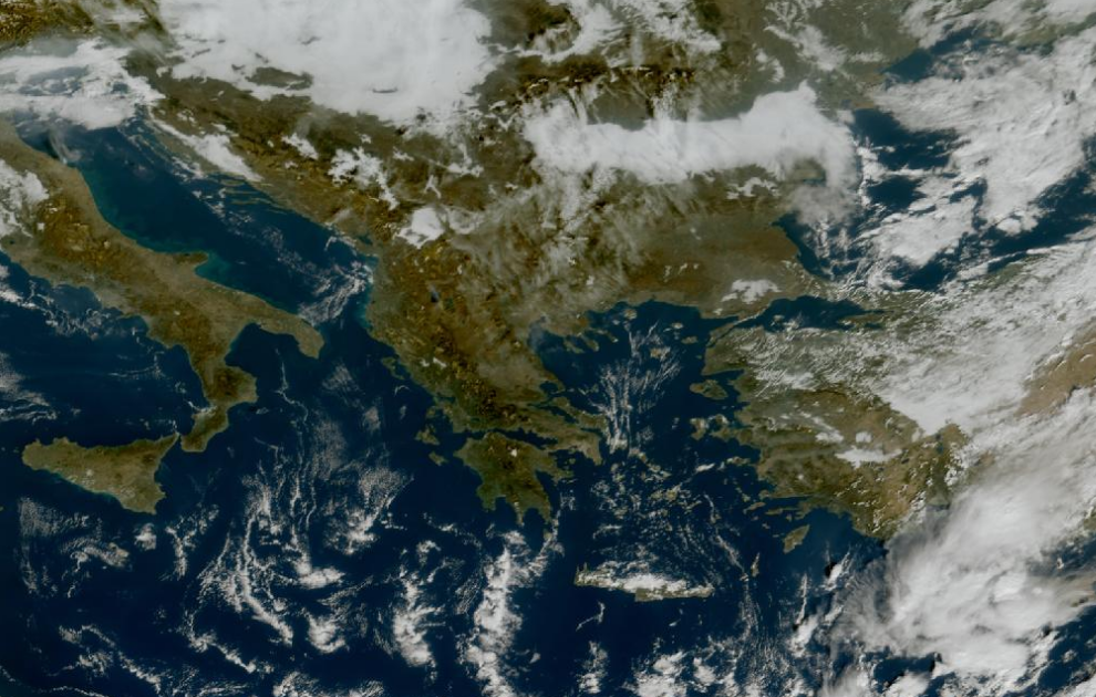 Τελευταία δορυφορική εικόνα νεφοκάλυψης