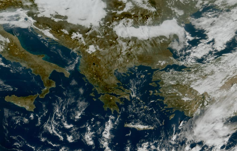 Τελευταία δορυφορική εικόνα νεφοκάλυψης