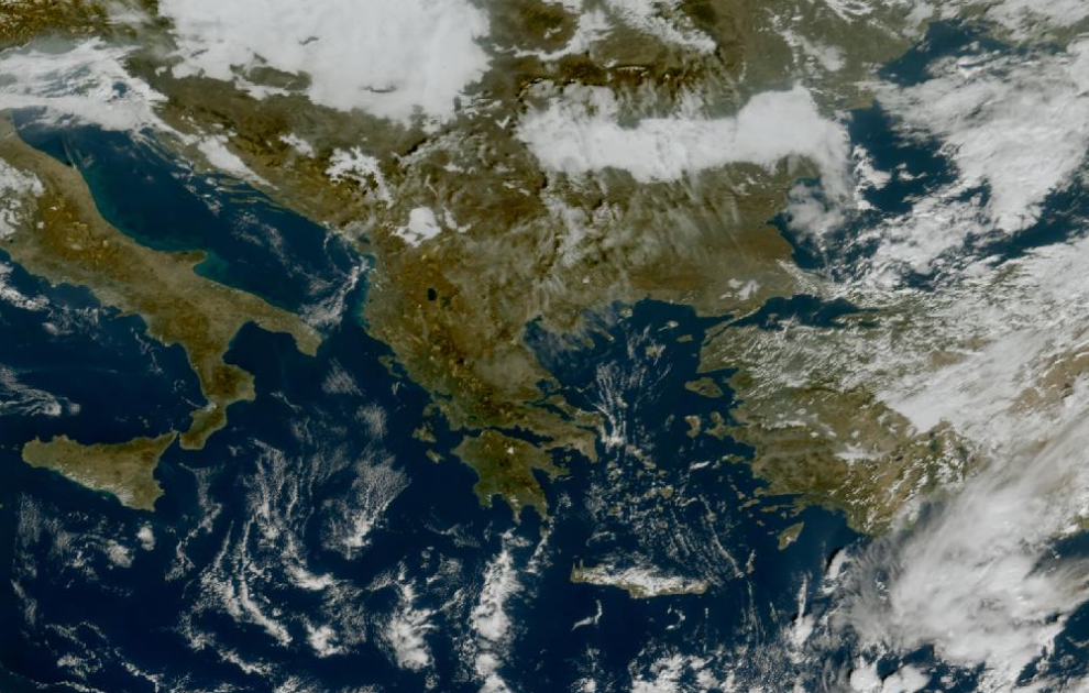 Τελευταία δορυφορική εικόνα νεφοκάλυψης