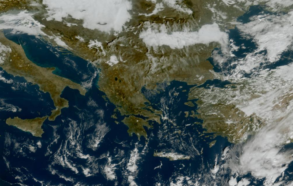 Τελευταία δορυφορική εικόνα νεφοκάλυψης