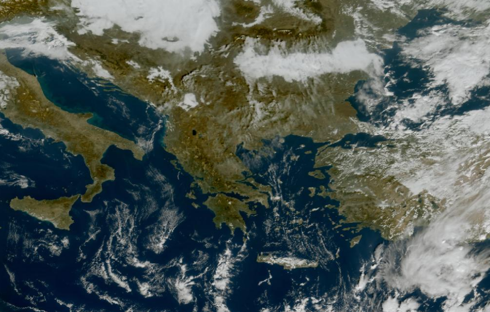 Τελευταία δορυφορική εικόνα νεφοκάλυψης