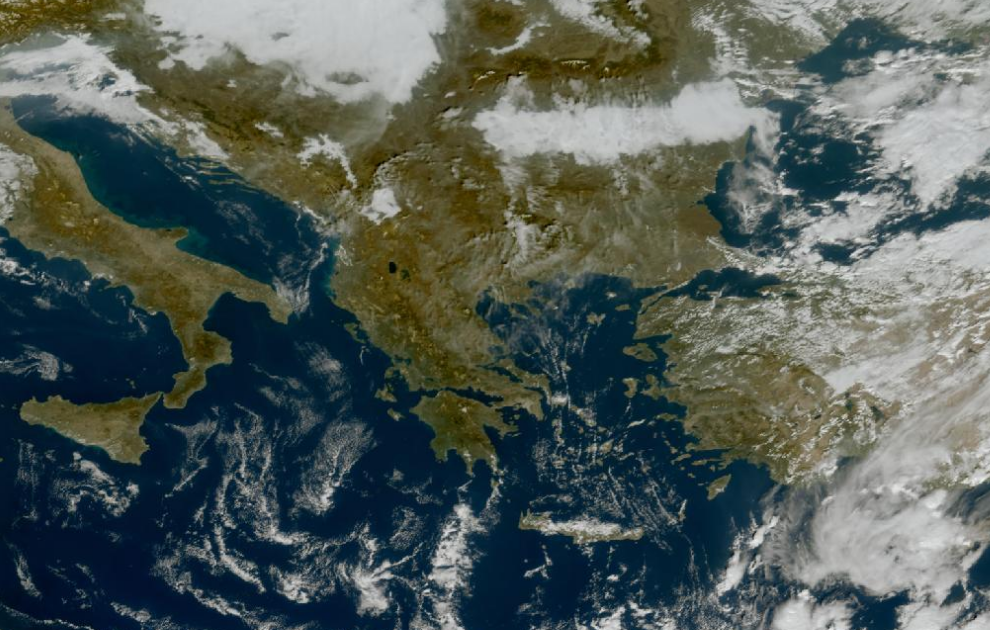 Τελευταία δορυφορική εικόνα νεφοκάλυψης