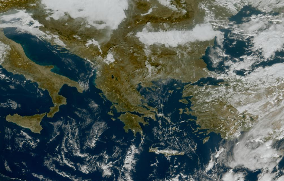 Τελευταία δορυφορική εικόνα νεφοκάλυψης