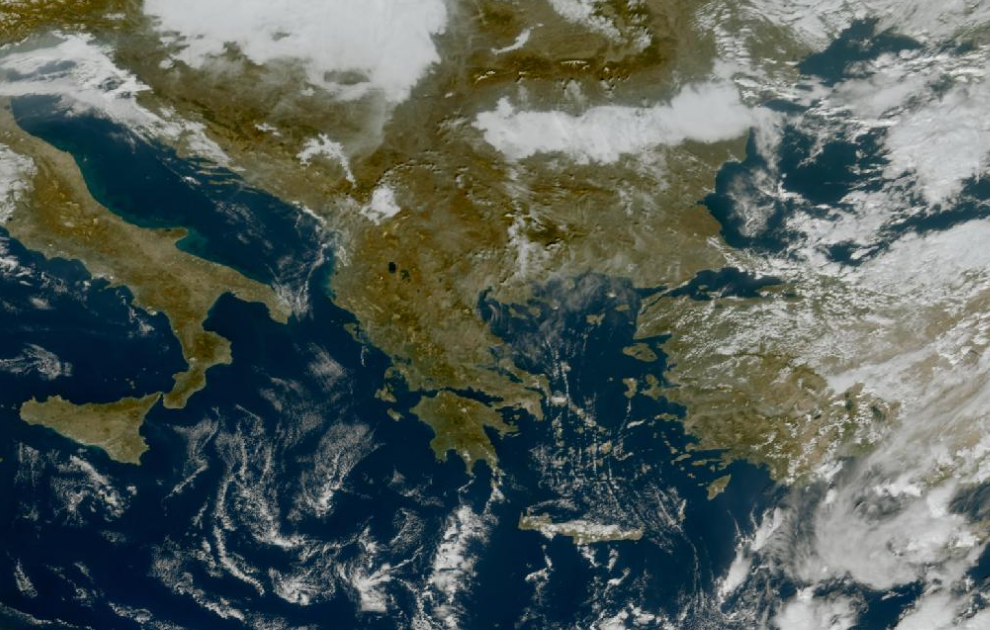 Τελευταία δορυφορική εικόνα νεφοκάλυψης