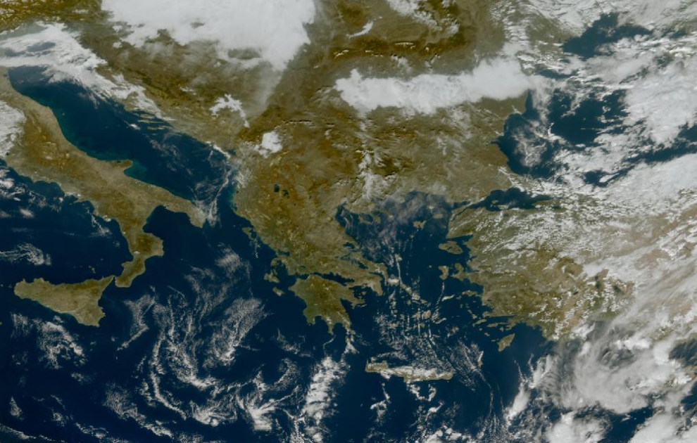 Τελευταία δορυφορική εικόνα νεφοκάλυψης