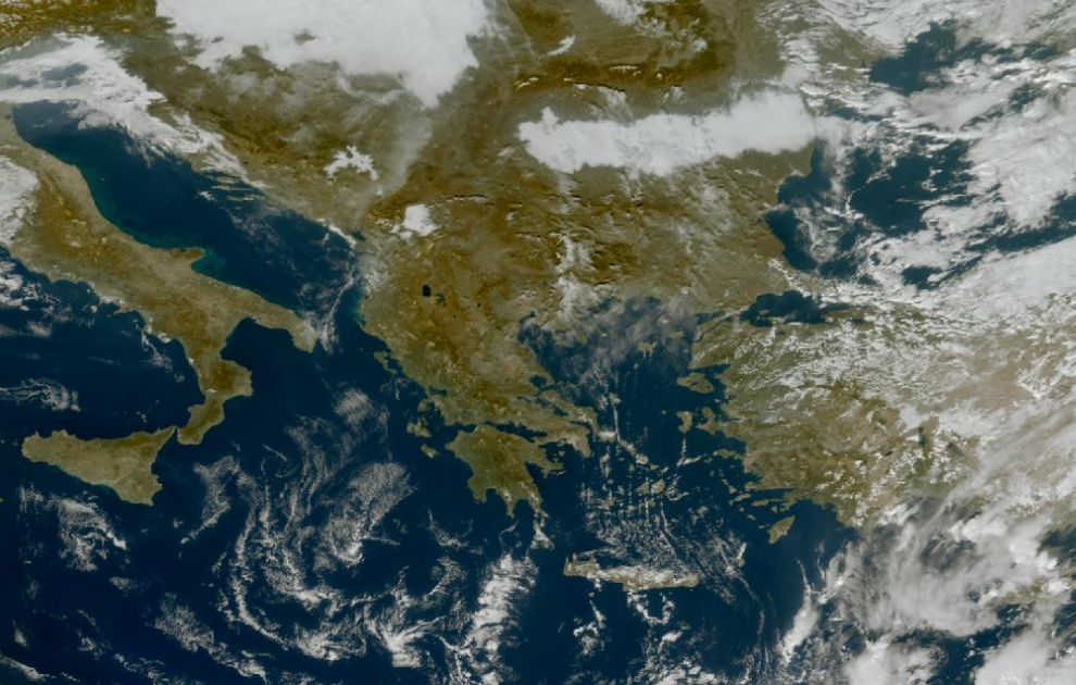 Τελευταία δορυφορική εικόνα νεφοκάλυψης