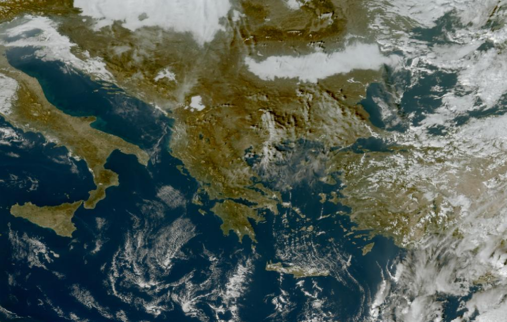 Τελευταία δορυφορική εικόνα νεφοκάλυψης