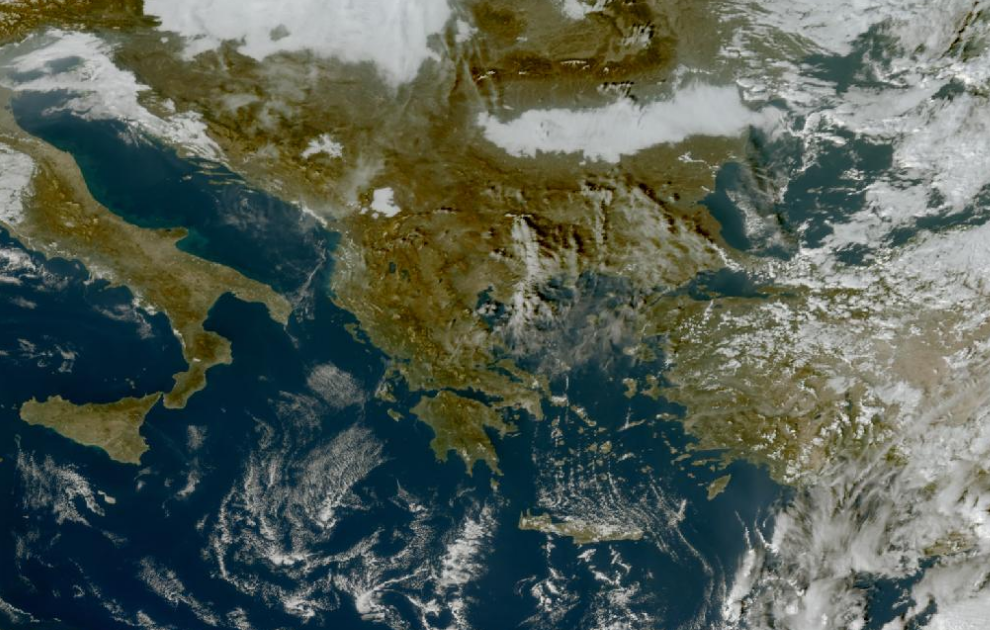 Τελευταία δορυφορική εικόνα νεφοκάλυψης