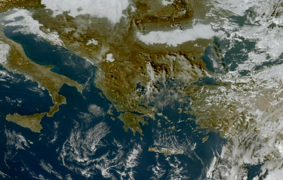 Τελευταία δορυφορική εικόνα νεφοκάλυψης