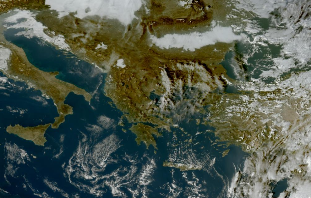 Τελευταία δορυφορική εικόνα νεφοκάλυψης