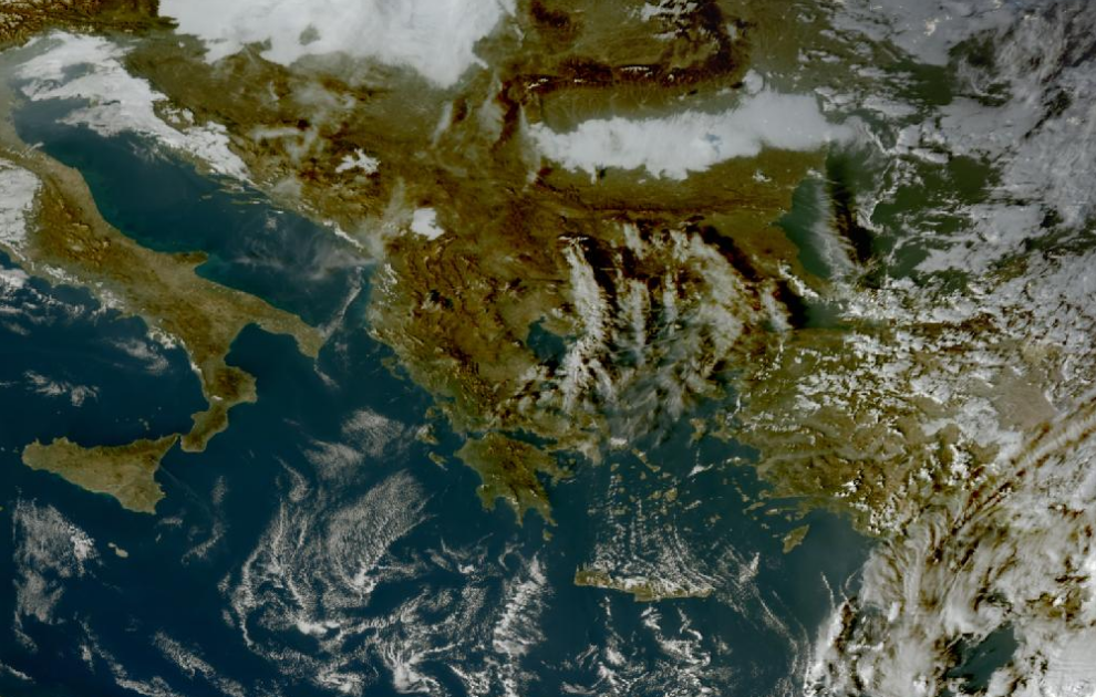 Τελευταία δορυφορική εικόνα νεφοκάλυψης