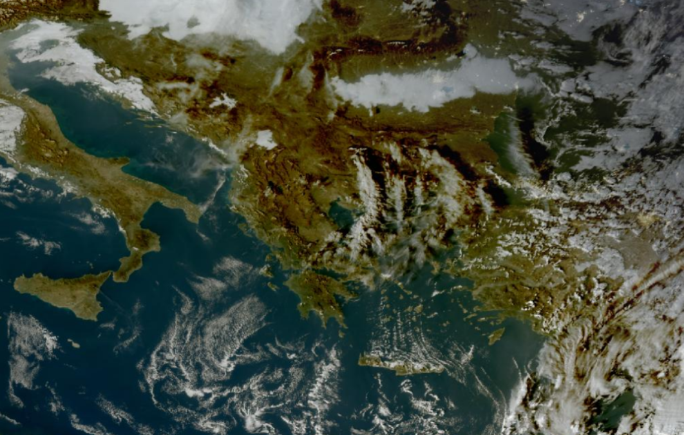 Τελευταία δορυφορική εικόνα νεφοκάλυψης