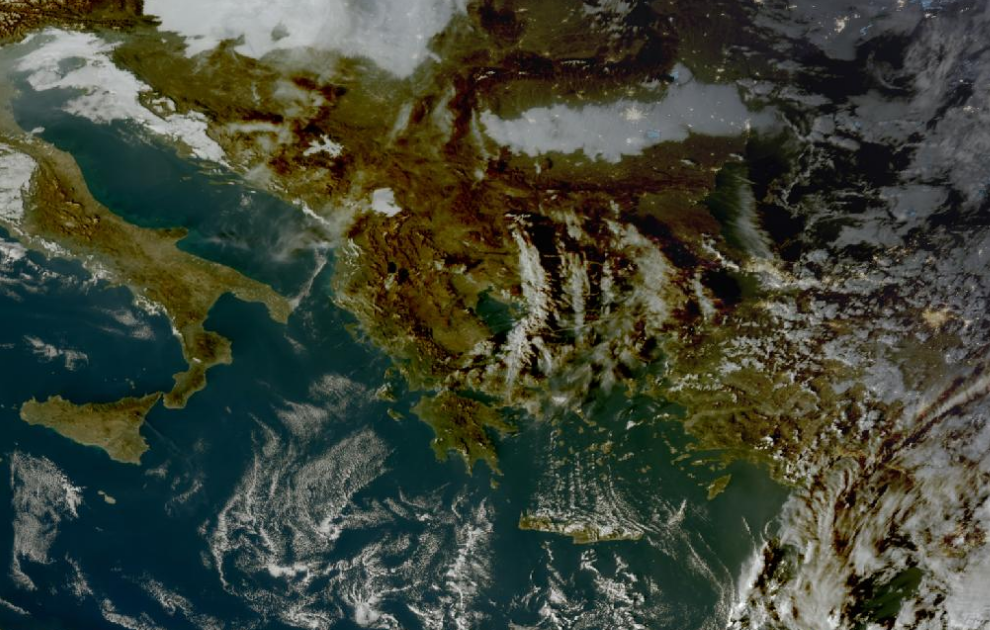 Τελευταία δορυφορική εικόνα νεφοκάλυψης