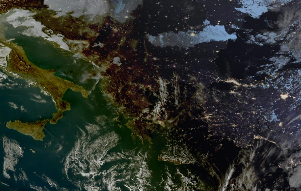 Τελευταία δορυφορική εικόνα νεφοκάλυψης