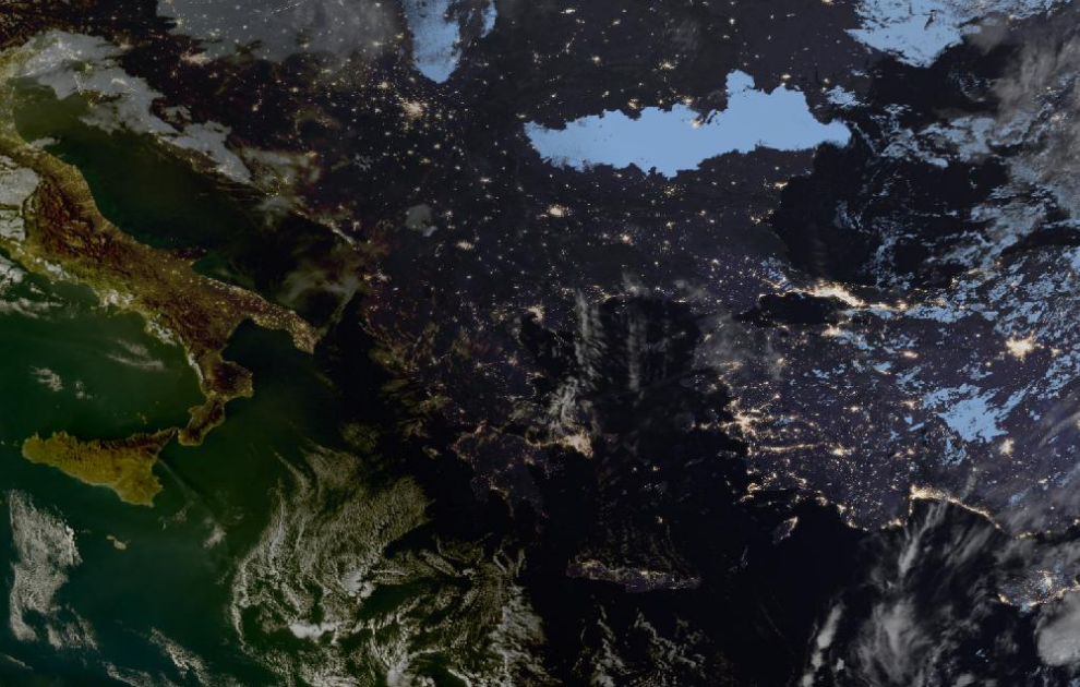 Τελευταία δορυφορική εικόνα νεφοκάλυψης