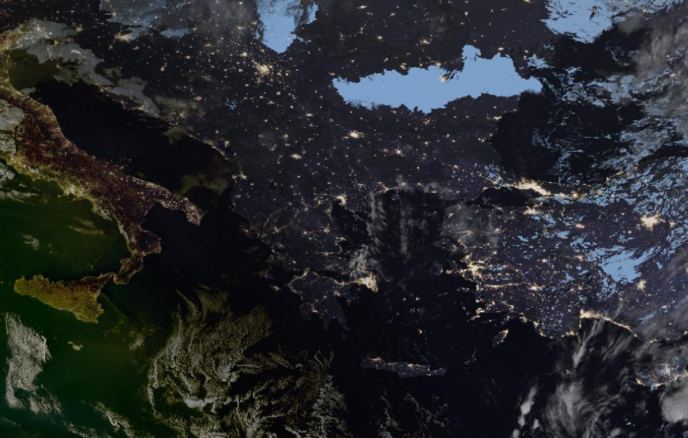 Τελευταία δορυφορική εικόνα νεφοκάλυψης