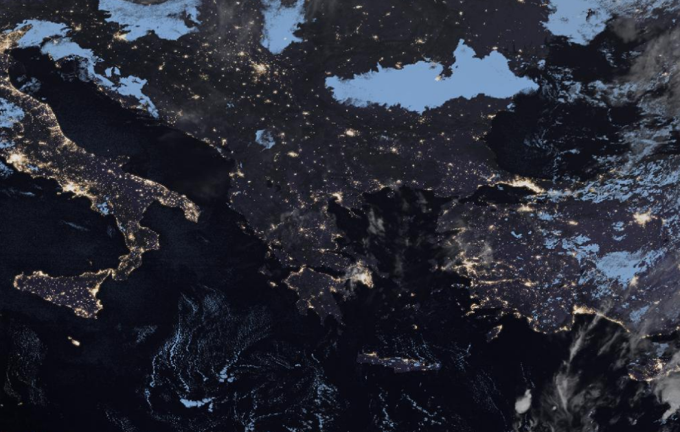 Τελευταία δορυφορική εικόνα νεφοκάλυψης