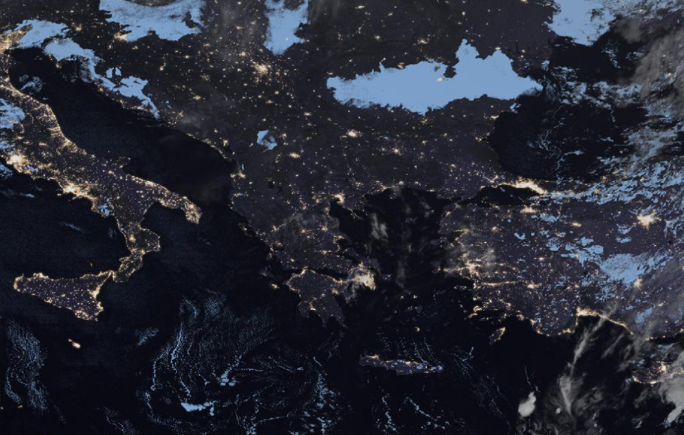 Τελευταία δορυφορική εικόνα νεφοκάλυψης