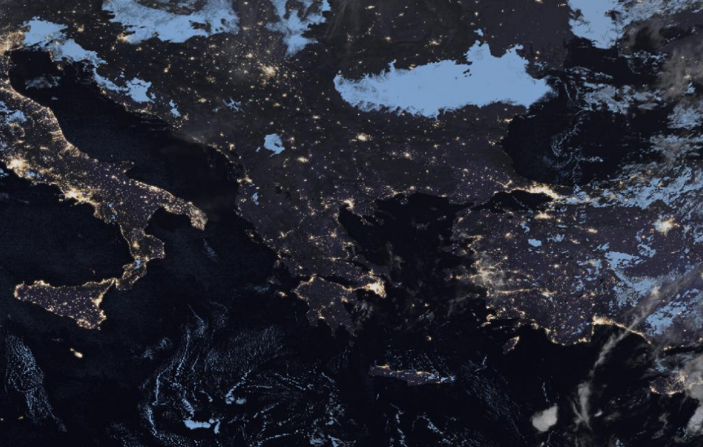 Τελευταία δορυφορική εικόνα νεφοκάλυψης