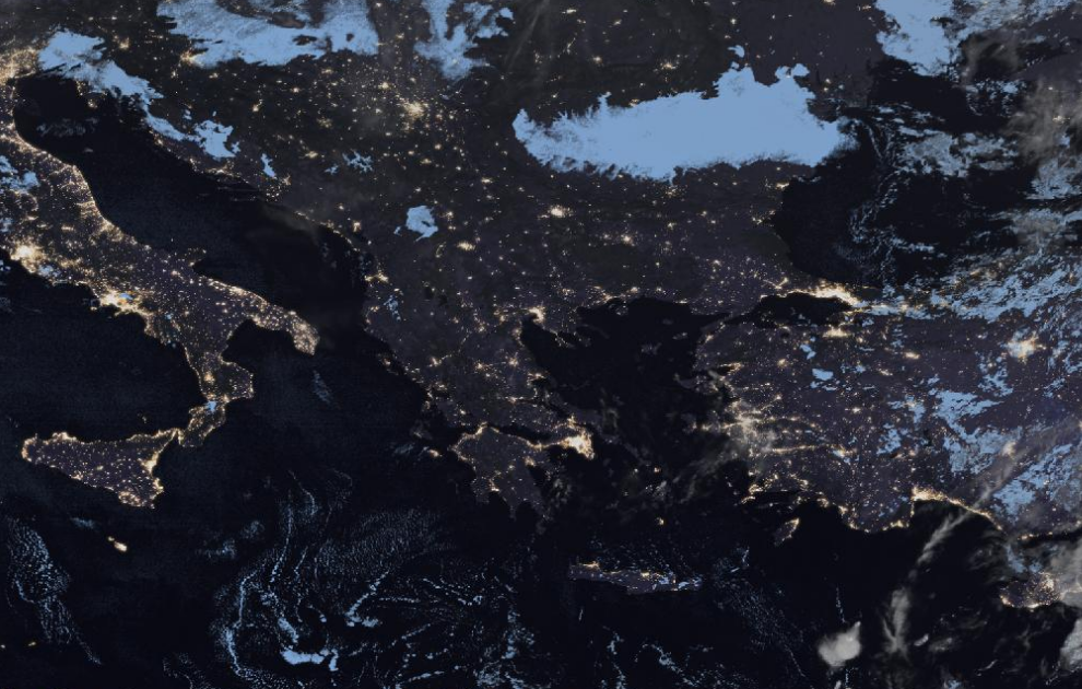 Τελευταία δορυφορική εικόνα νεφοκάλυψης