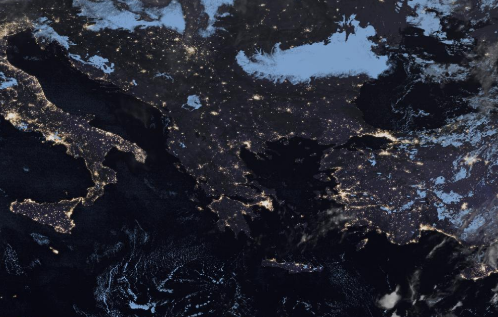 Τελευταία δορυφορική εικόνα νεφοκάλυψης