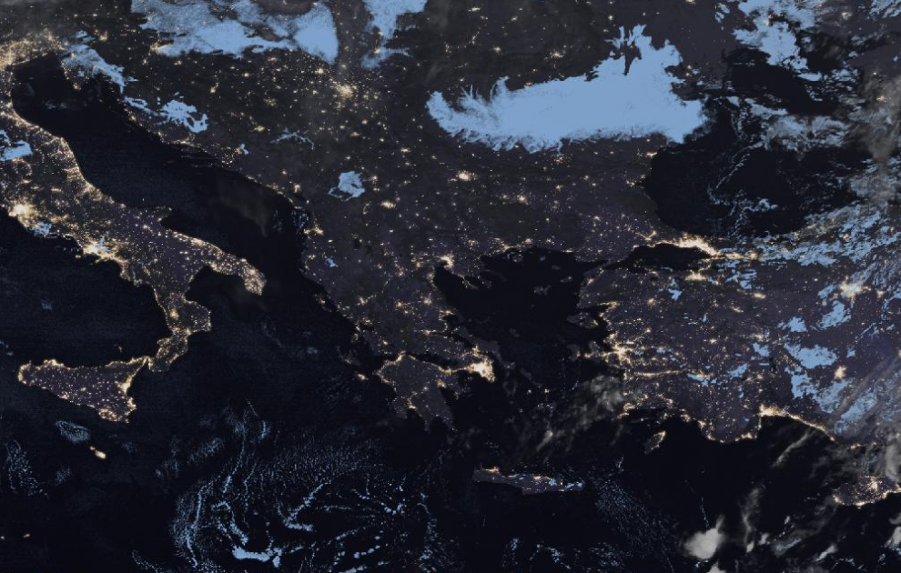 Τελευταία δορυφορική εικόνα νεφοκάλυψης